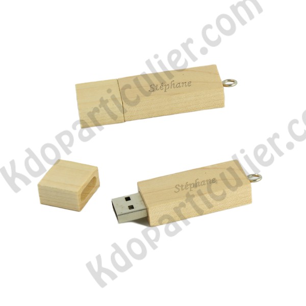 Clé USB personnalisée en bois de capacité 16 Go