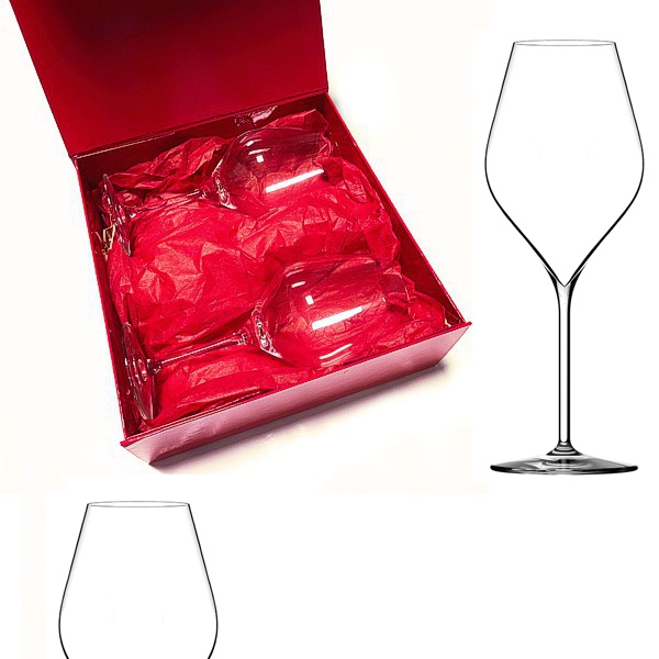 Coffret cadeau composé de 2 verres à vin cristallin, de dégustation