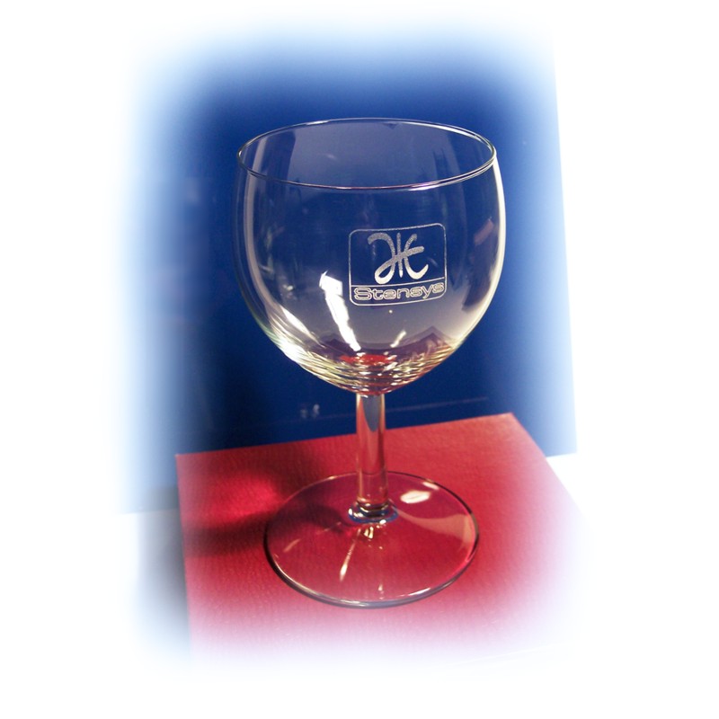 Décor sur verre, verre personnalisé : verre inao noir personnalisable